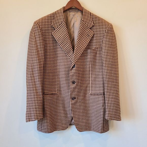 Hugo Boss Brown Houndstooth Blazer - Picture 1 of 10